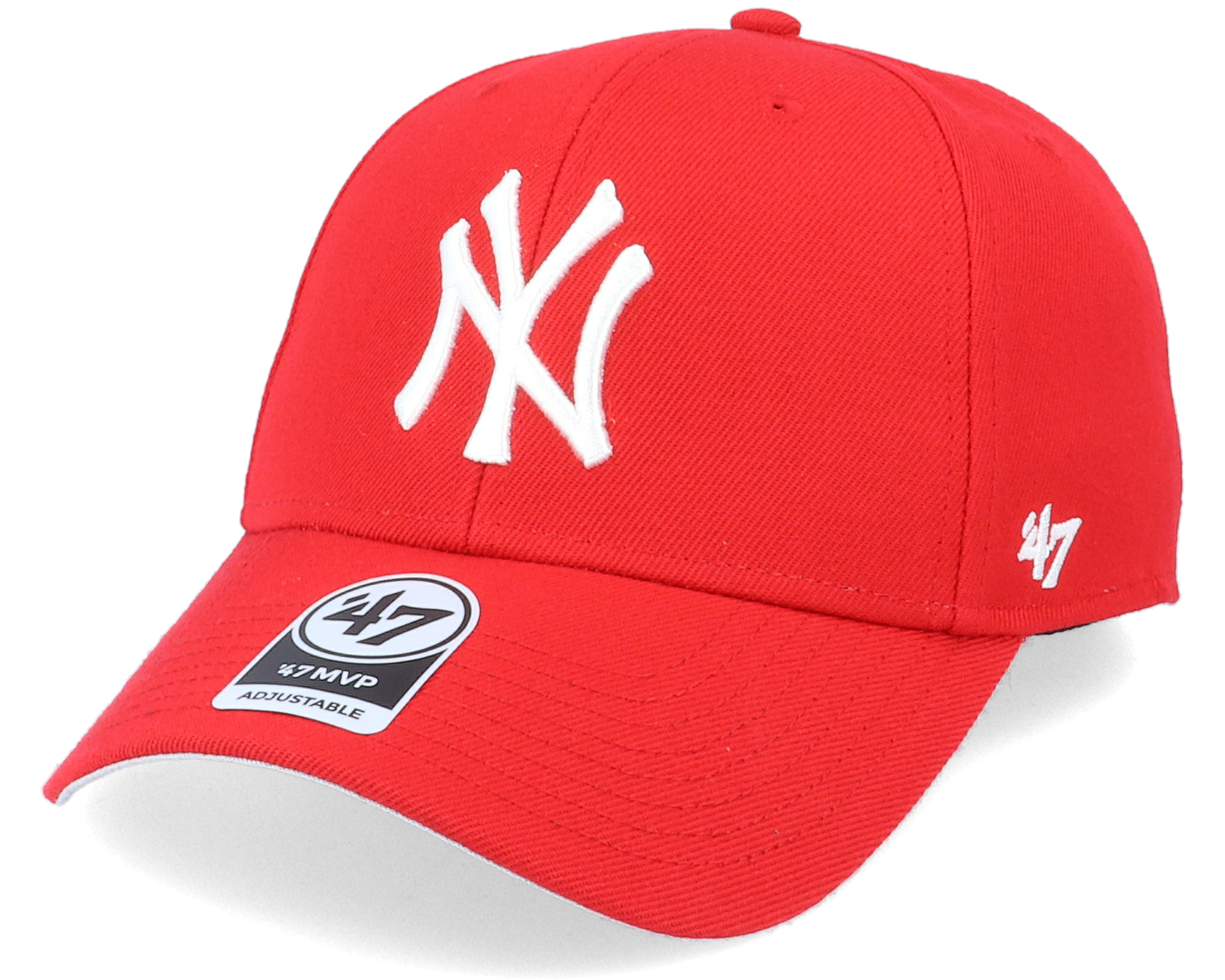 NY Yankees Mvp Red Adjustable - 47 Brand caps - Hatstoreworld.com