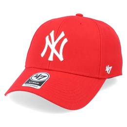 ny baseball cap red