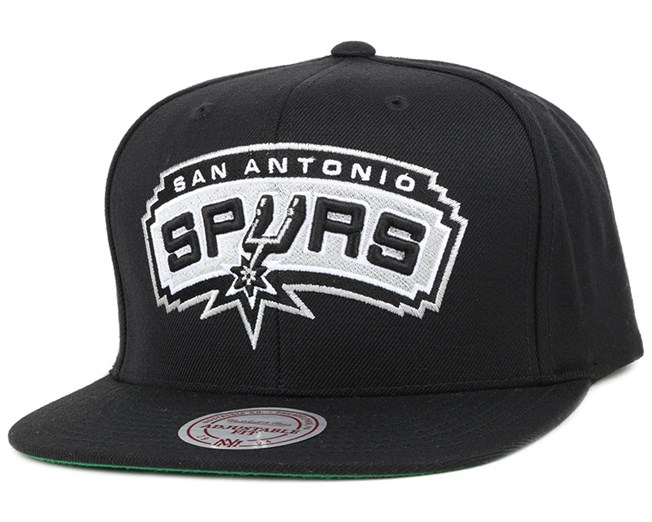 San Antonio Spurs Wool Solid 2 Black Snapback - Mitchell & Ness caps ...
