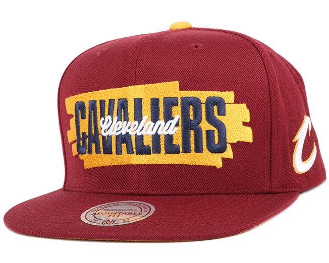 thumbnail image 2 of Mitchell & Ness Cleveland Cavaliers Wool Solid Snapback Hat - Red, Adjustable (NBA) 2 of 6