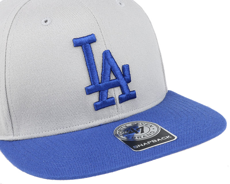 grey and blue snapback