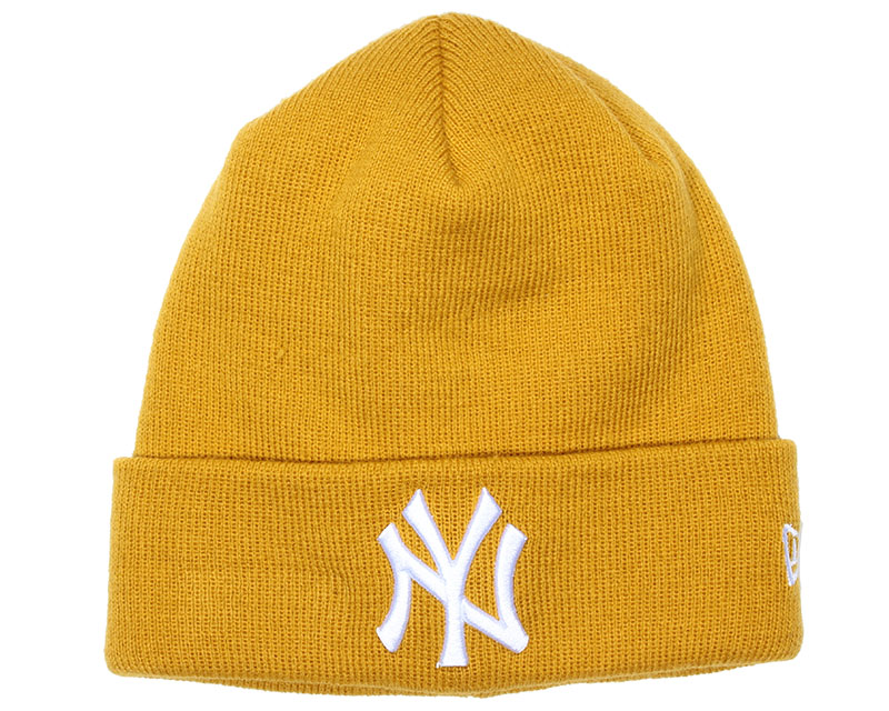 NY Yankees Essential Cuff Mustard Beanie New Era beanies