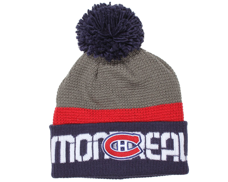 Montreal Canadiens Team Pom Knit Reebok Beanies Hatstore co uk