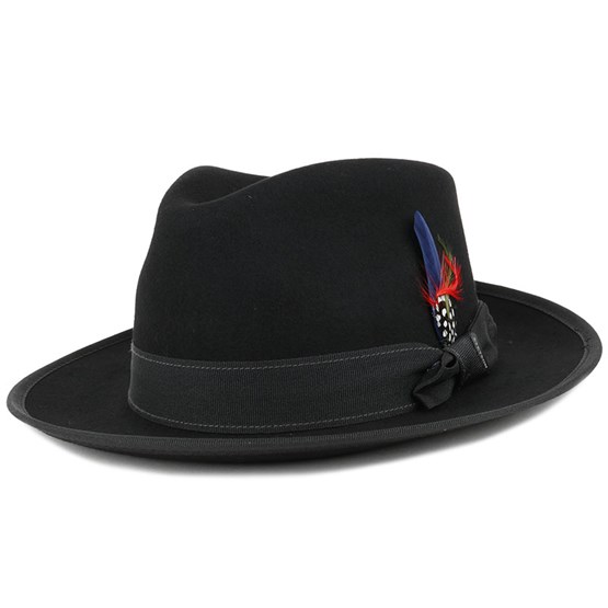Fedora Woolfelt Black Stetson hats