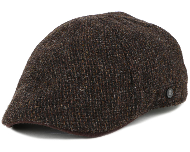 Texas Wool Brown Flat Cap Stetson caps Hatstore.co.uk