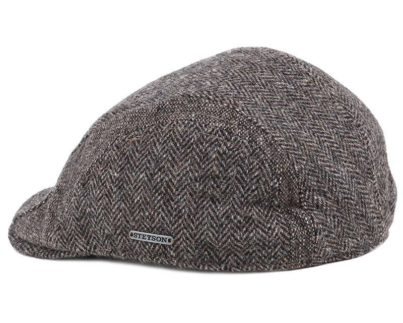 Michigan/Manatee Woolrich Herringbone Flat Cap Stetson caps