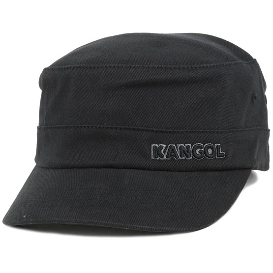 Cotton Twill Army Cap Black Flexfit - Kangol caps - Hatstoreworld.com