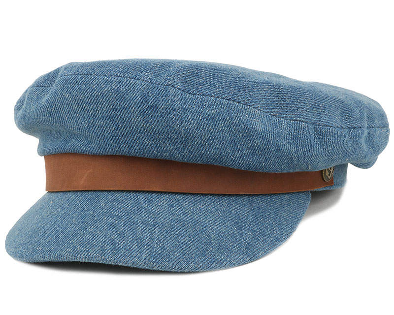 Fiddler Light Denim Flat Cap Brixton caps