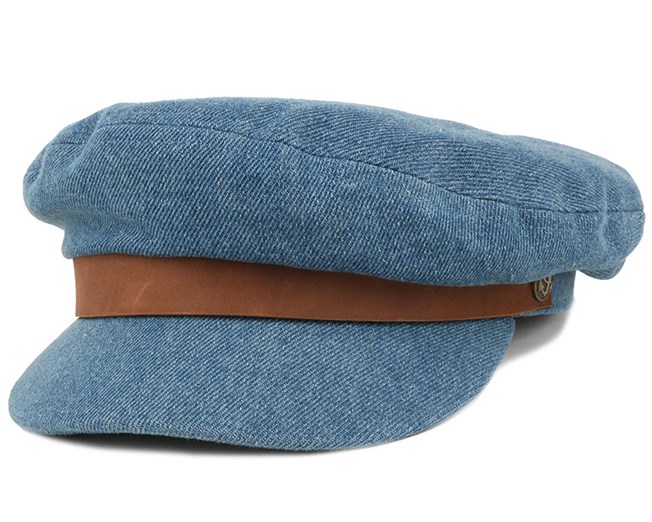 denim flat cap