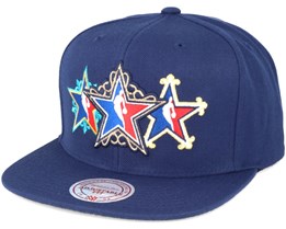 Star History Navy Snapback - Mitchell & Ness
