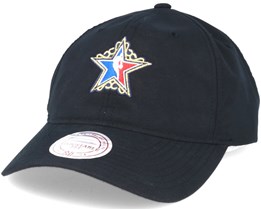 Peached Oxford Allstar Black Dad Cap Adjustable - Mitchell & Ness