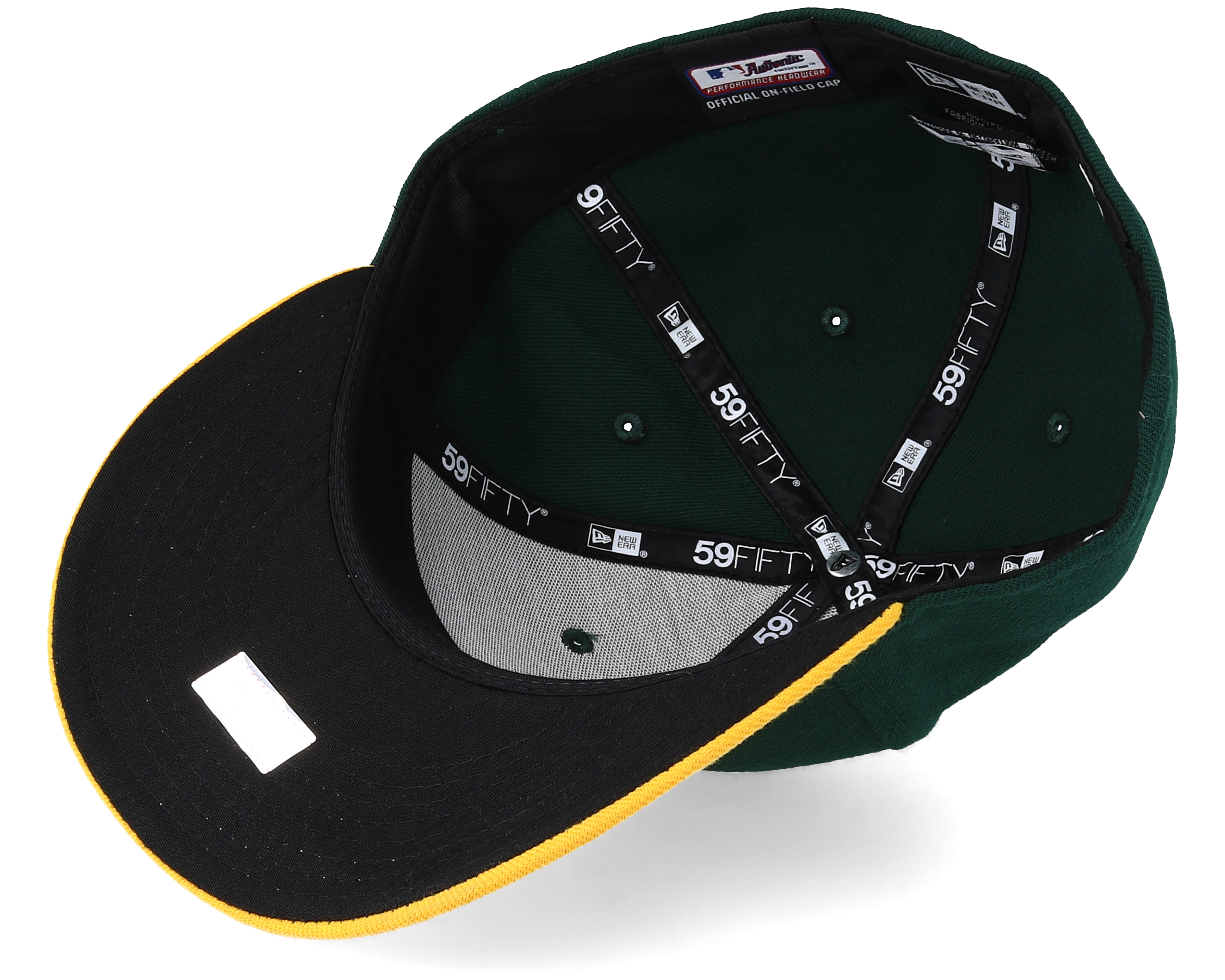 Oakland Athletics Low Crown Ac Perfermance Green/Yellow Fitted - New ...