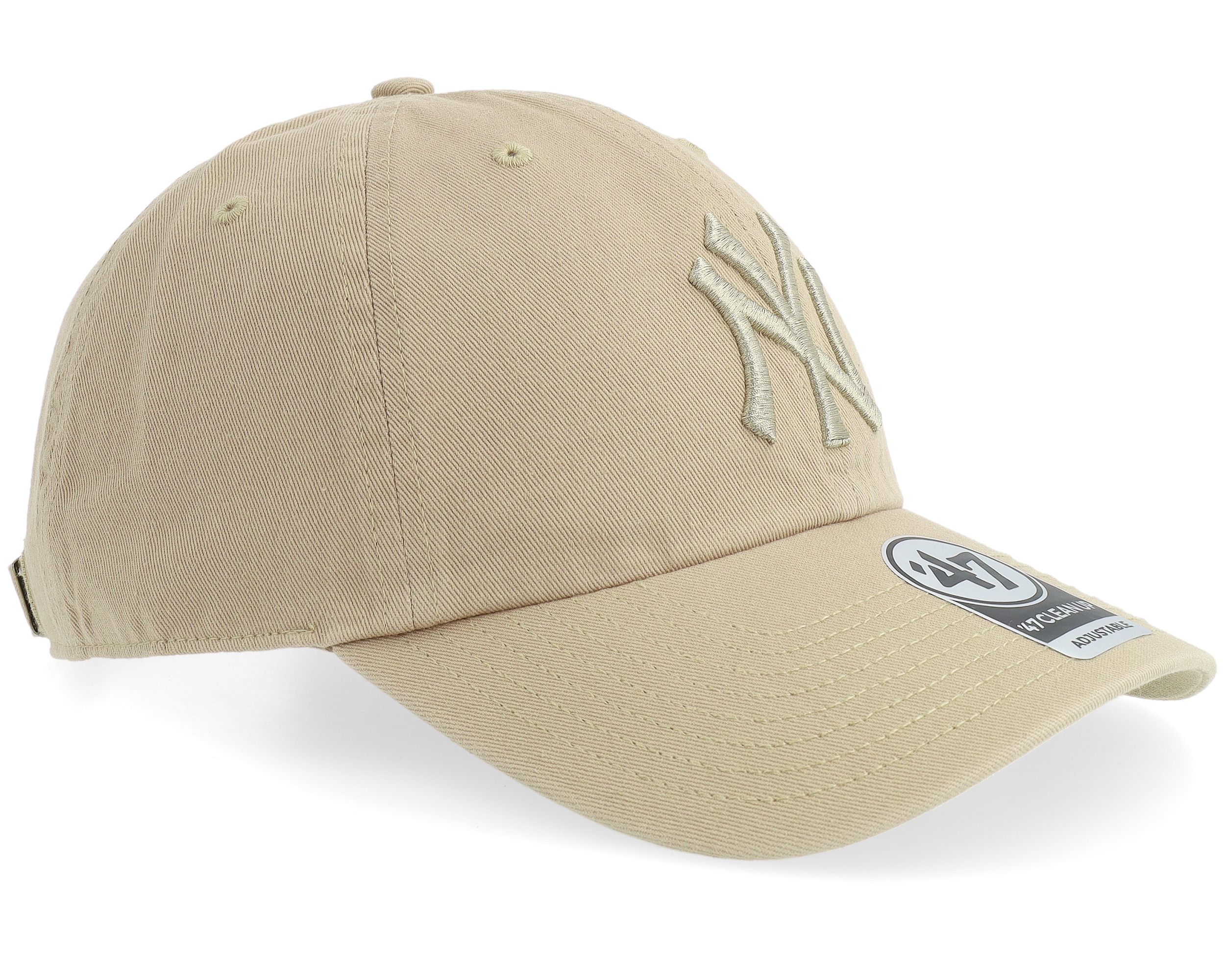 New York Yankees Clean Up Khaki/Khaki Adjustable - 47 Brand caps - Hatstoreworld.com
