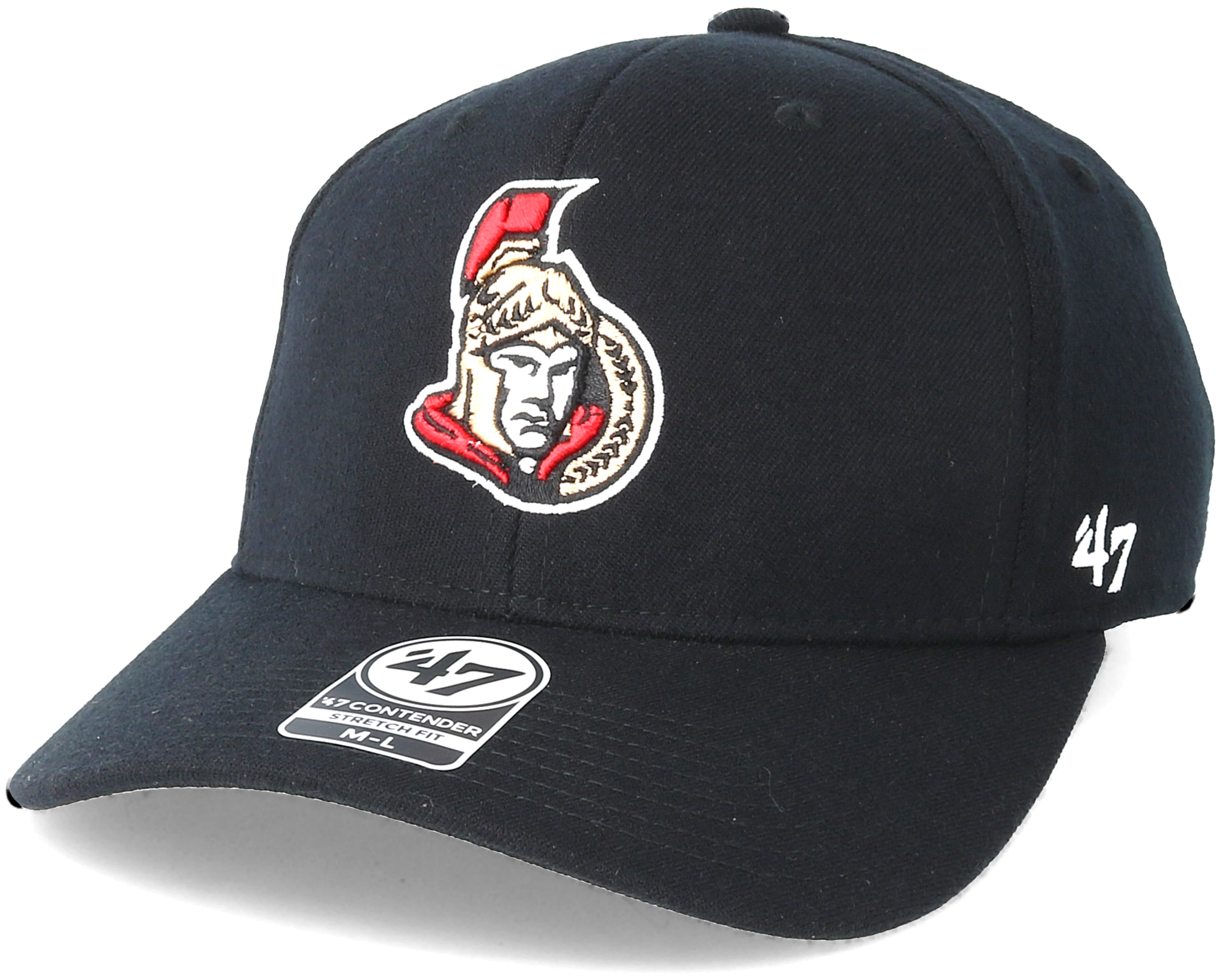 Ottawa Senators Contender Black Flexfit 47 Brand caps Hatstore.co.uk