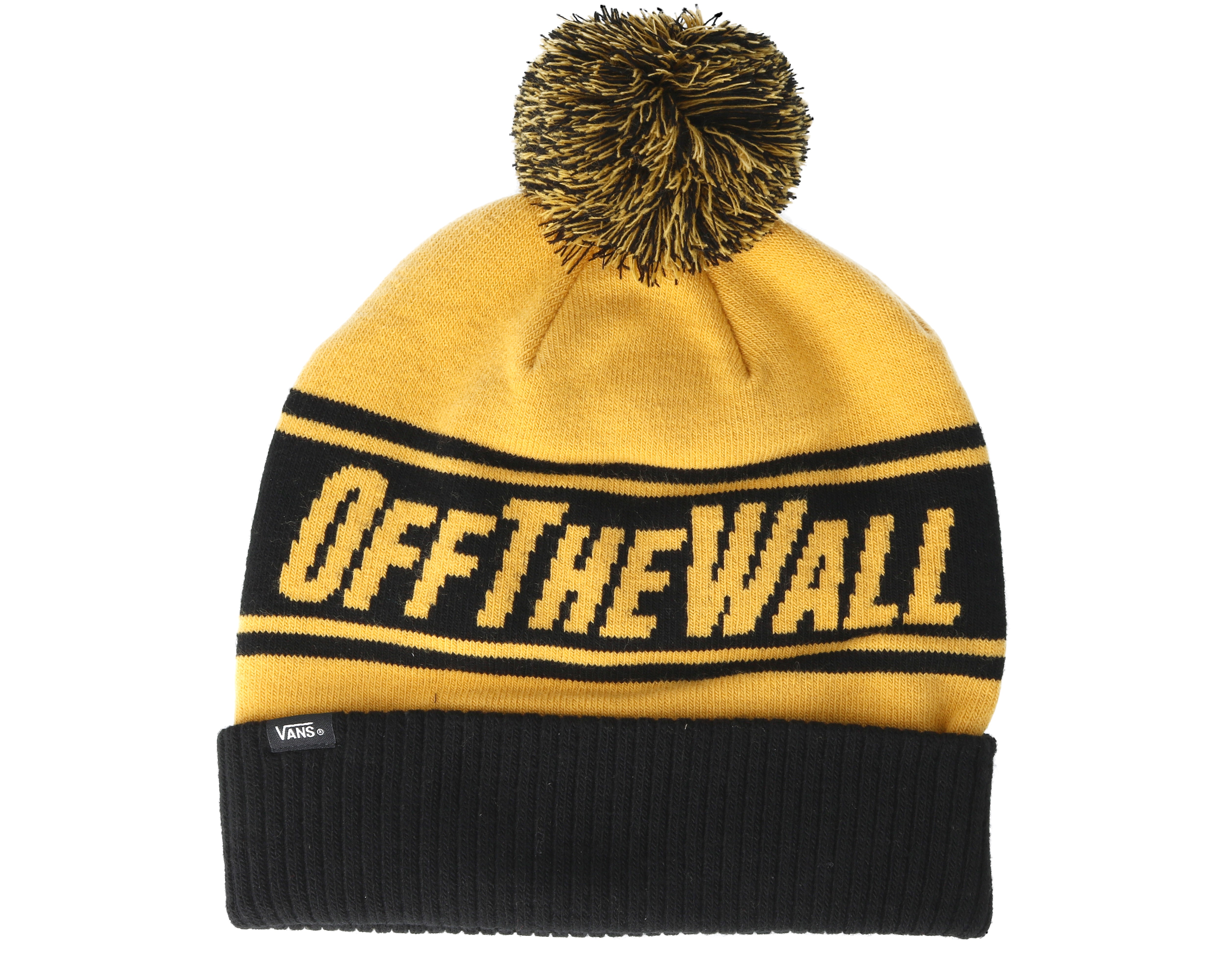 Off The Wall Mineral Yellow Pom Vans beanies Hatstore.co.uk