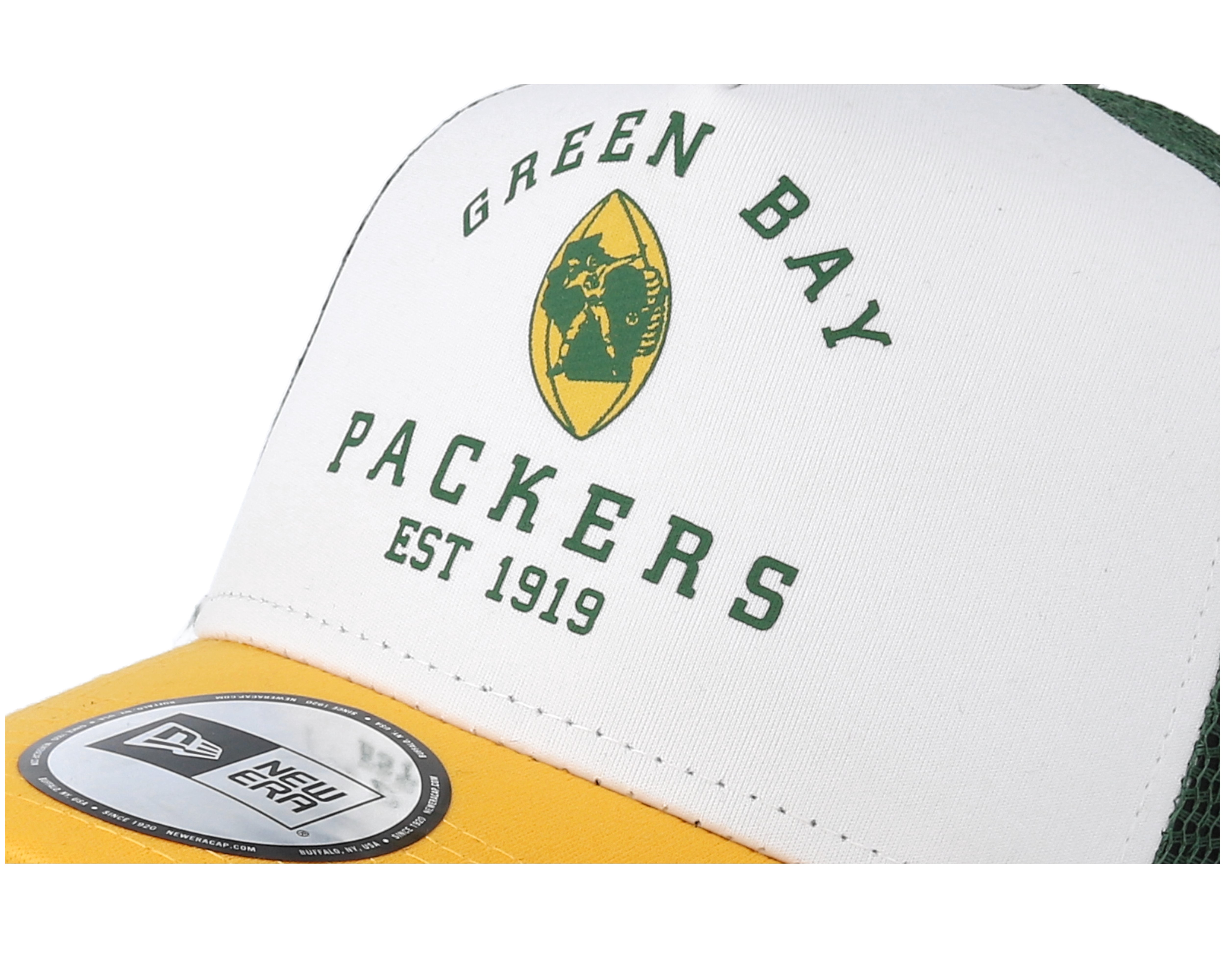 Green Bay Packers Throwback Trucker White Adjustable - New Era caps | Hatstore.co.uk