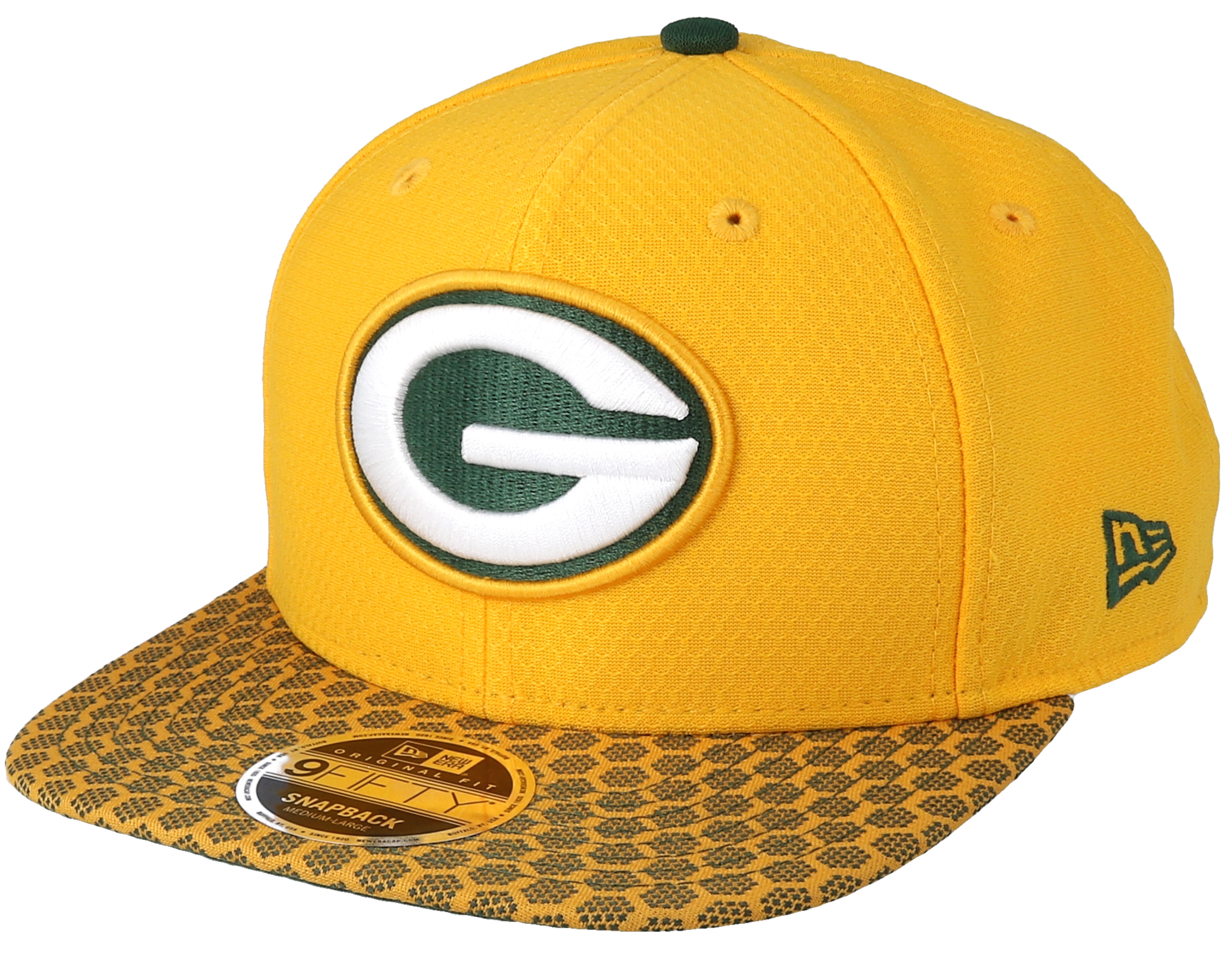Green Bay Packers Sideline 9Fifty Yellow Snapback New Era caps