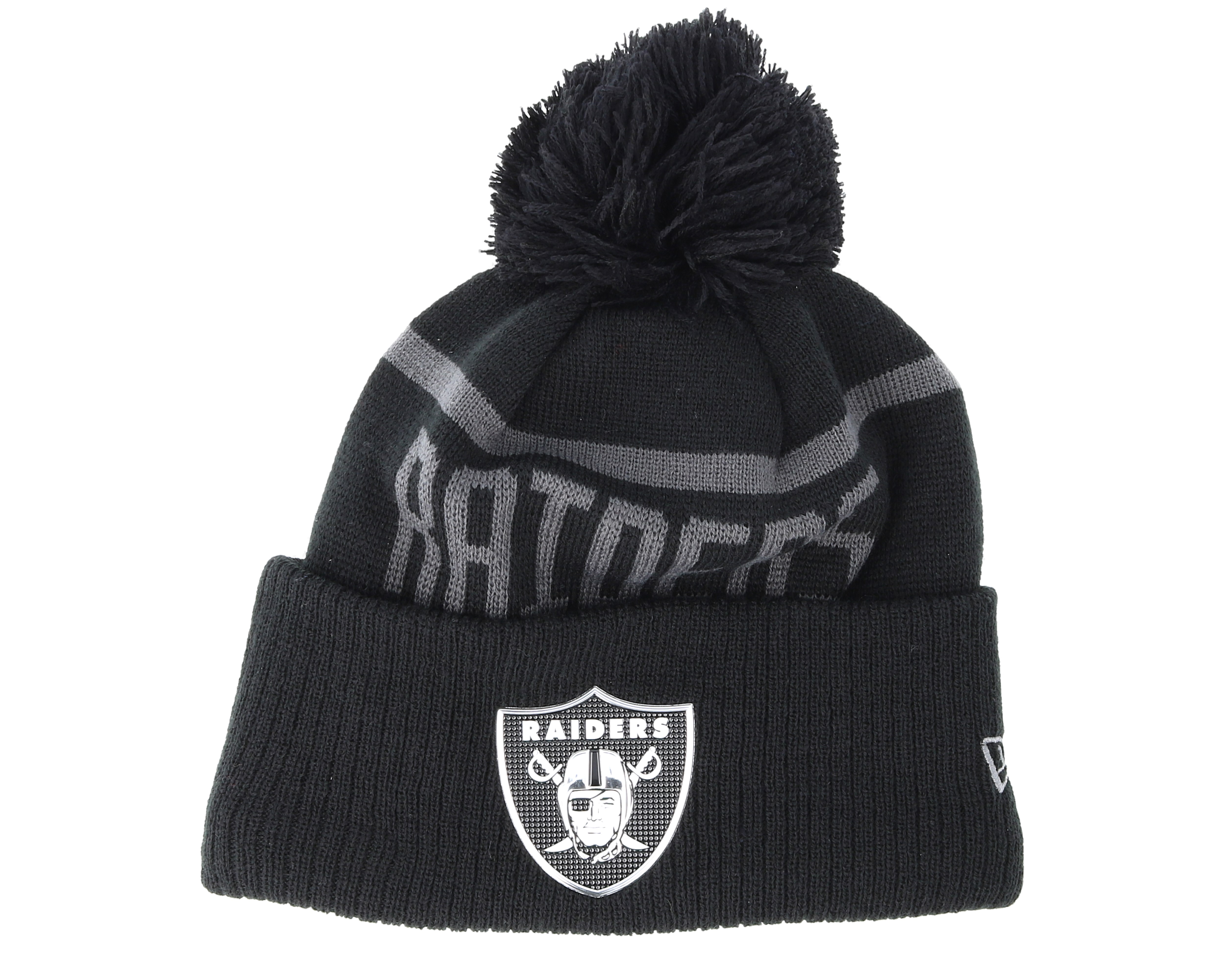 Oakland Raiders Coll Knit Black Beanie New Era beanies Hatstore.co.uk