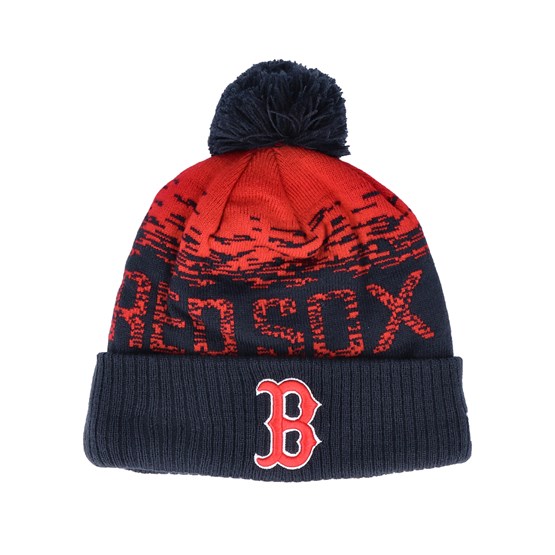 Boston Red Sox Sport Knit Navy/Red Pom - New Era beanies ...