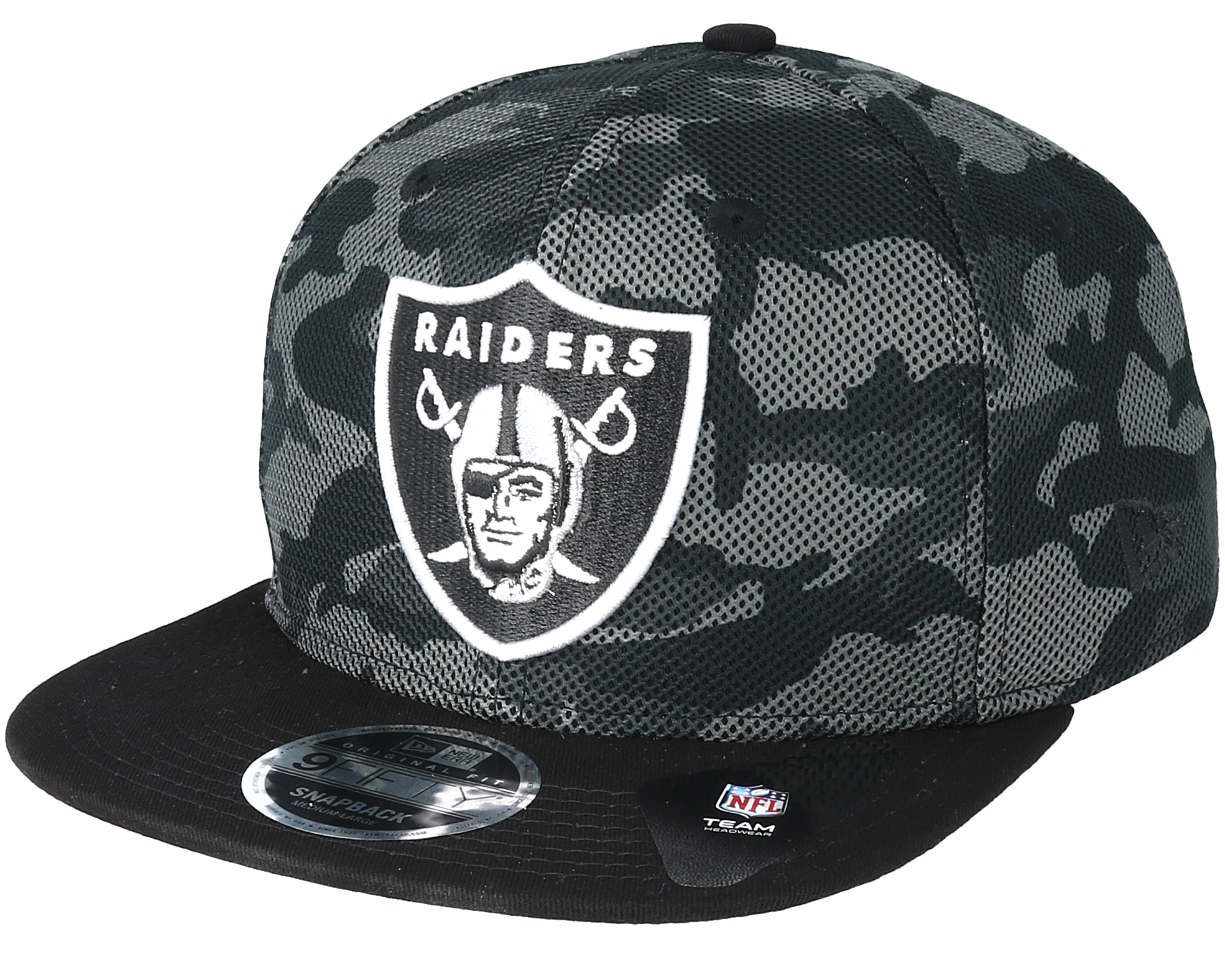 Oakland Raiders Mesh Overlay 9Fifty Camo Snapback New Era caps