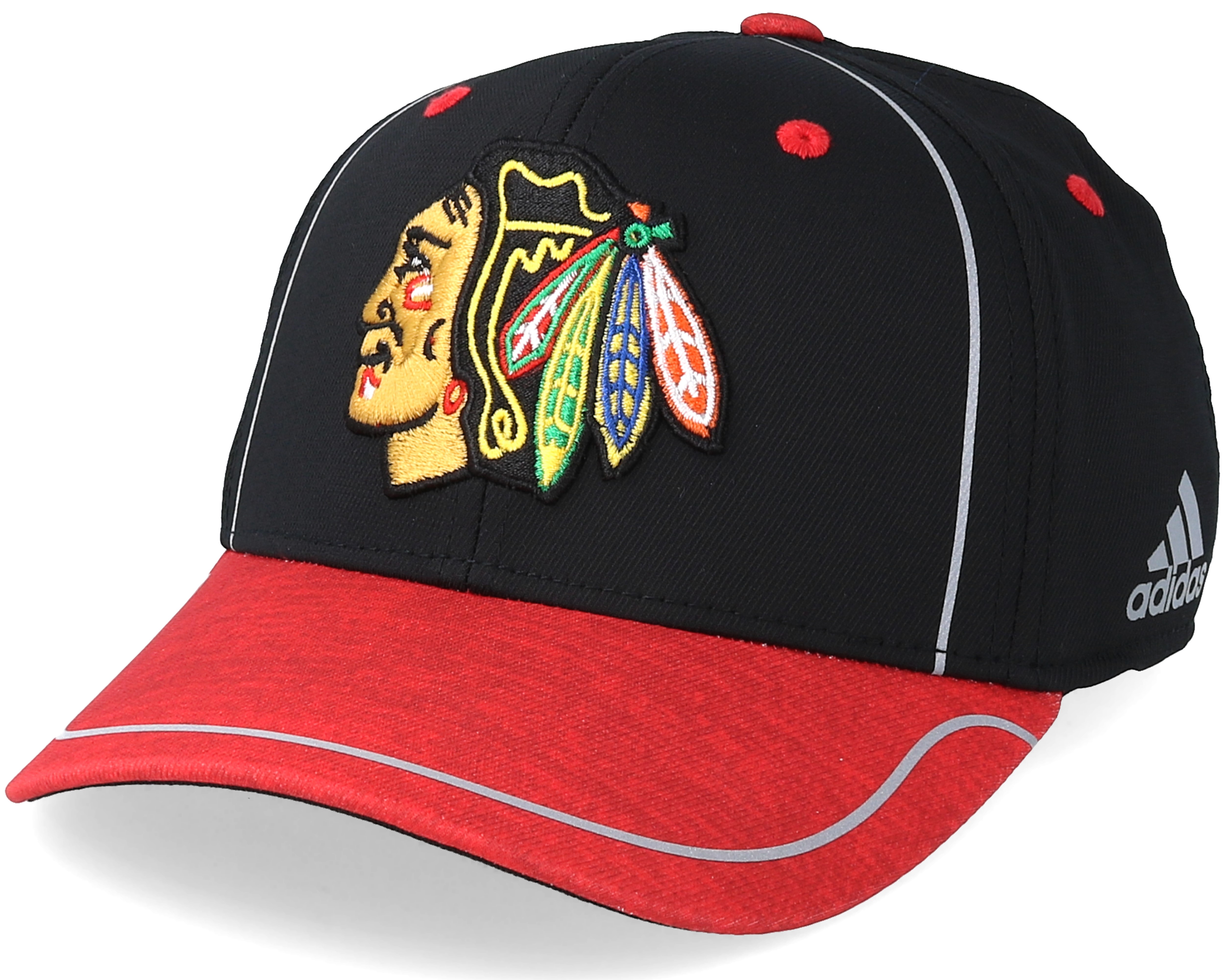 Chicago Blackhawks Alpha Black/Red Flexfit Adidas caps Hatstore.co.uk