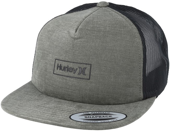 hurley black trucker hat