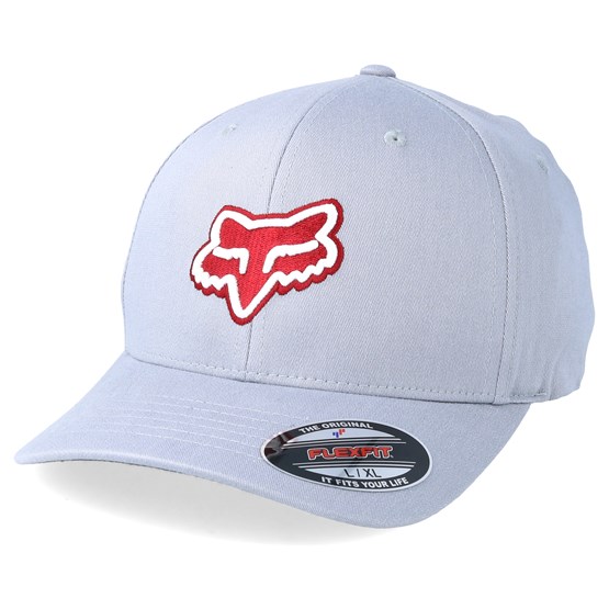 Transfer Heather Grey/Red Flexfit - Fox caps - Hatstoreworld.com