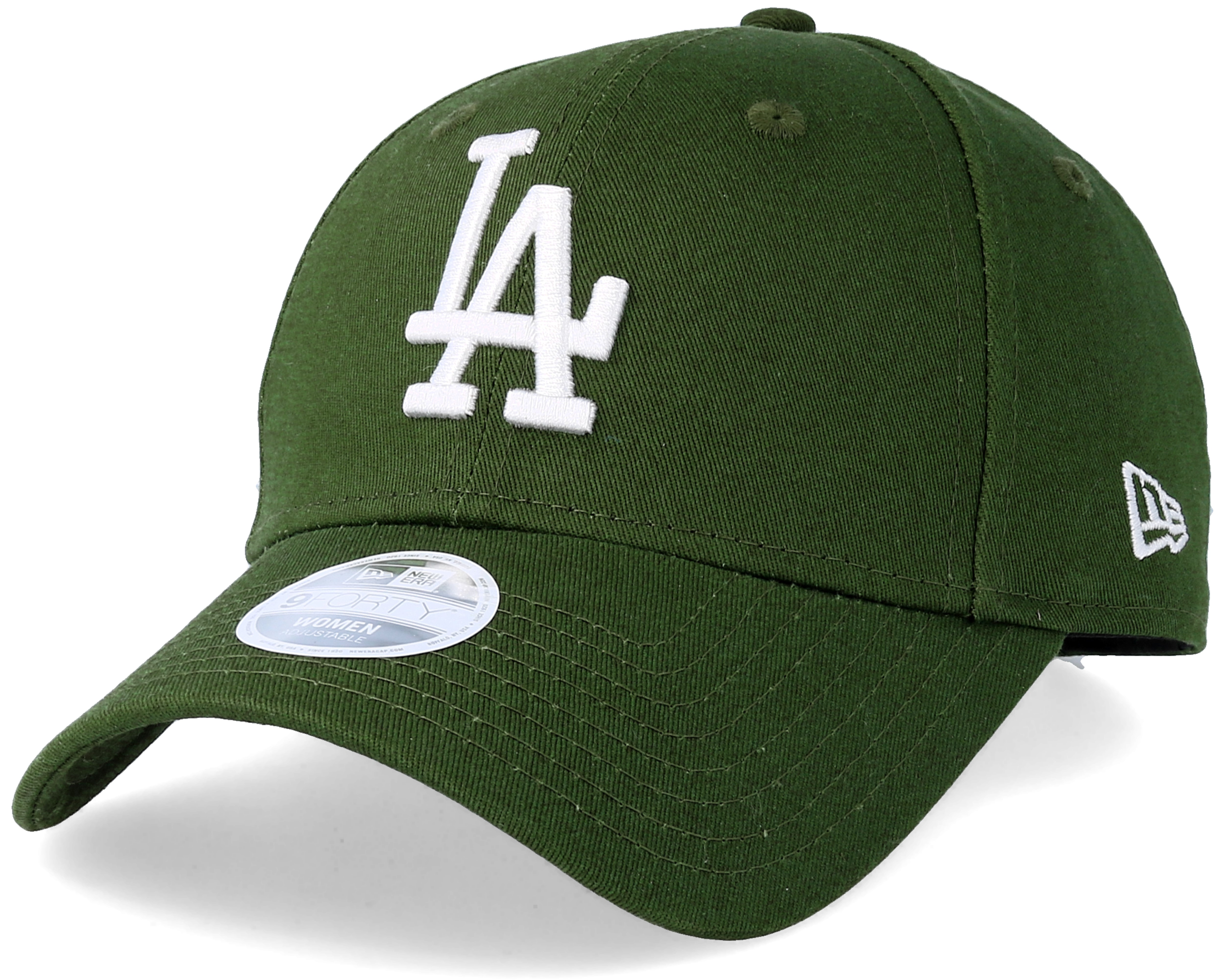 Los Angeles Dodgers Women League Essential 9Forty Rifle Green/White ...
