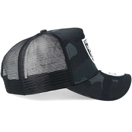 raiders camo trucker hat