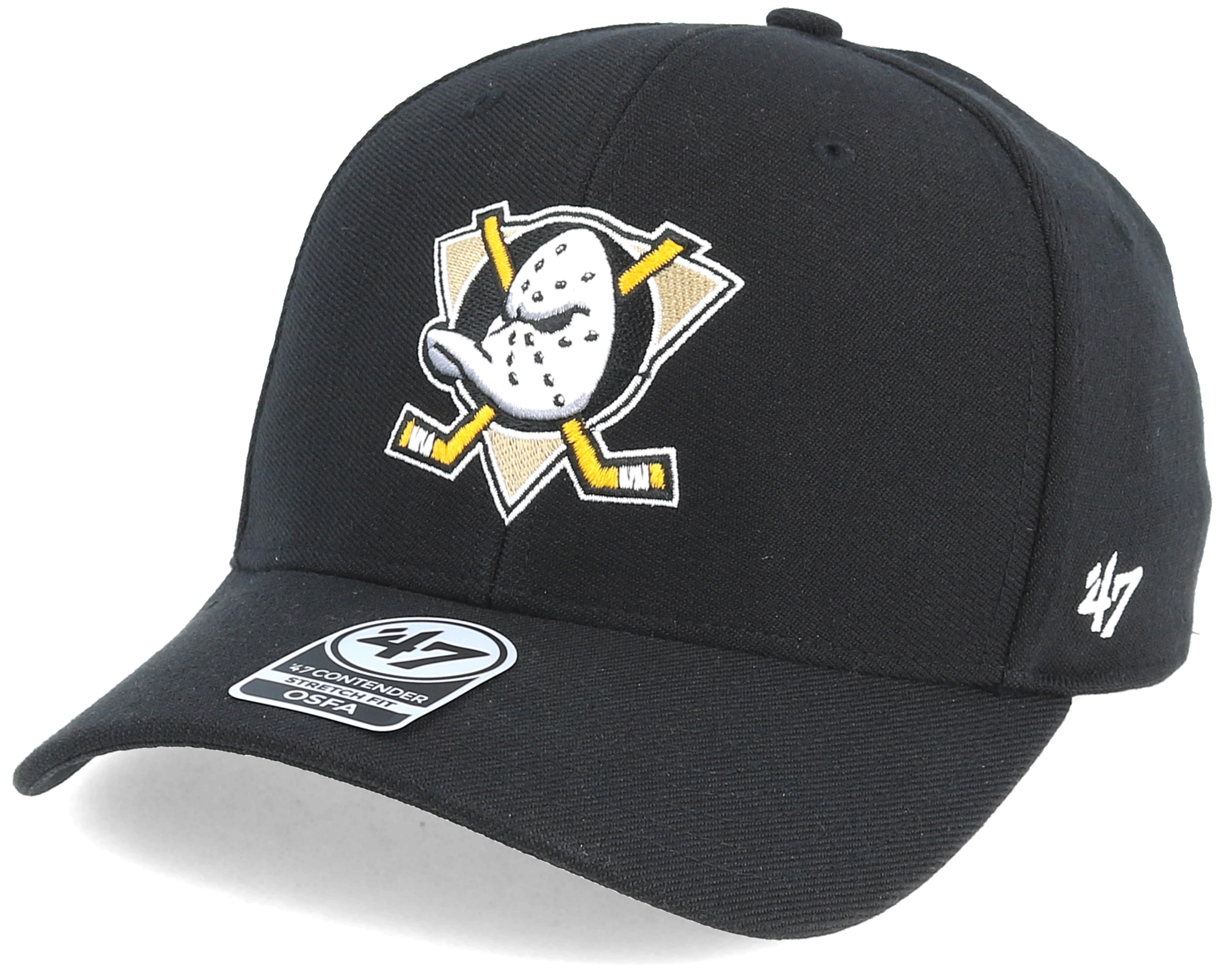 Anaheim Ducks Contender Black Flexfit 47 Brand caps