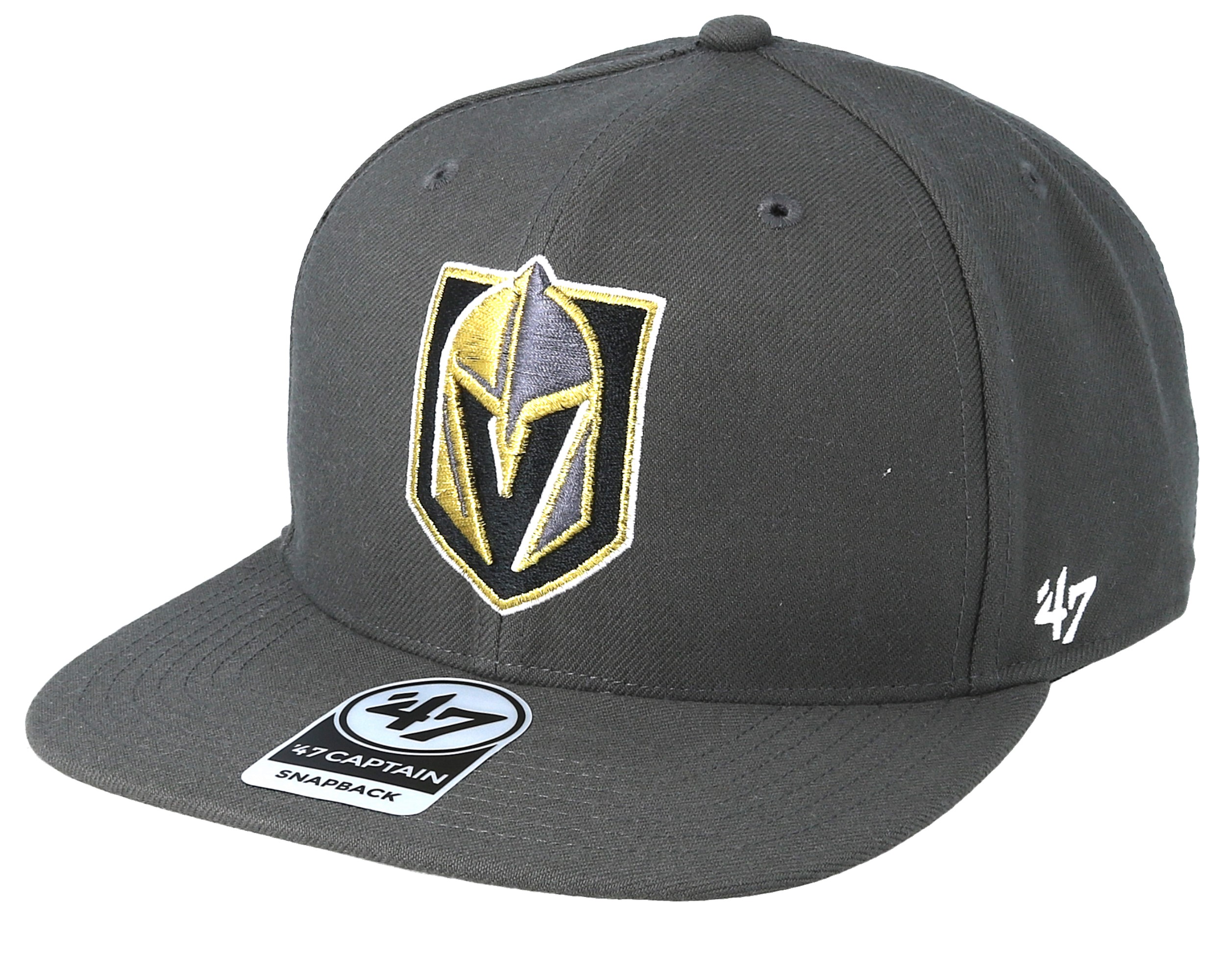 Vegas Golden Knights No Shot 47 Captain Charcoal/Gold Snapback 47 Brand caps