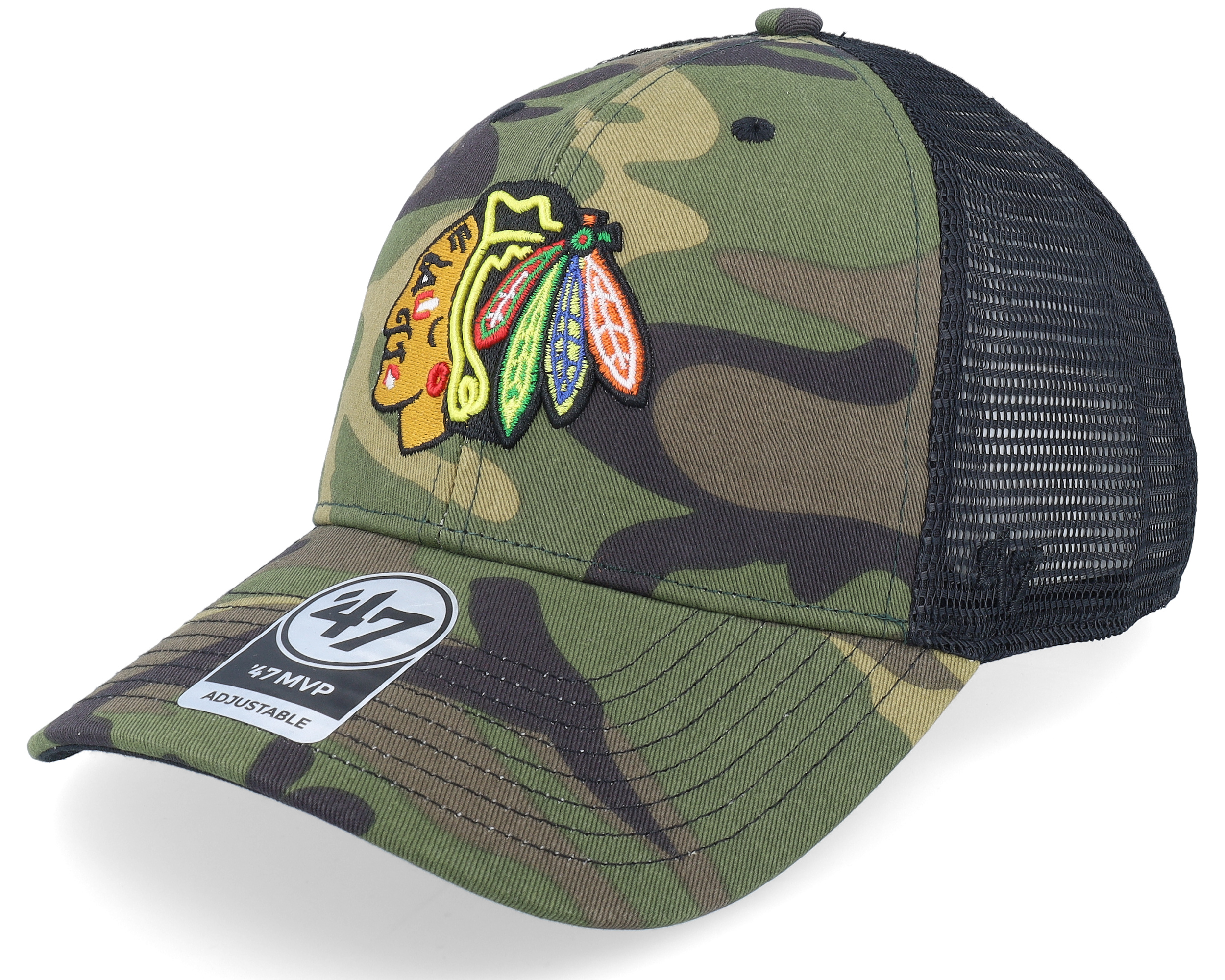 Chicago Blackhawks 47 Mvp Camo/Black Trucker - 47 Brand ...