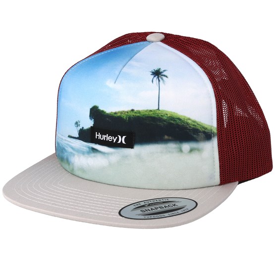 burgundy hurley hat