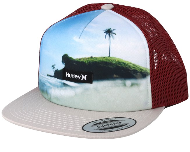 burgundy hurley hat