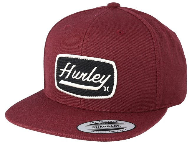burgundy hurley hat