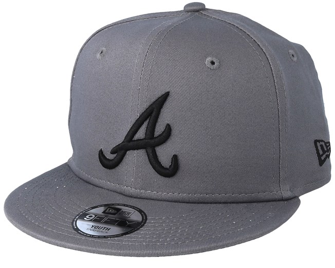 Kids Atlanta Braves League Essential 9fifty Stone Black Snapback New Era Caps Hatstoreworld Com