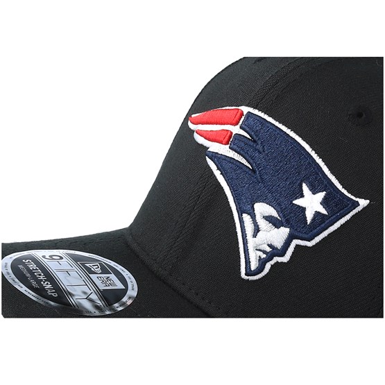 New England Patriots Stretch Snap 9Fifty Black/White Snapback ...