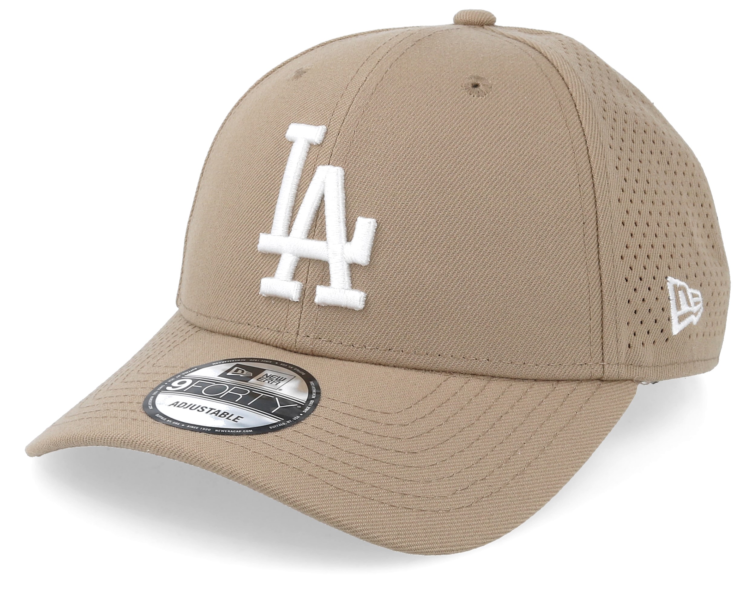Los Angeles Dodgers Poly Perf 9Forty Khaki Adjustable - New Era caps ...