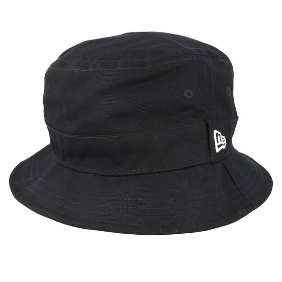 Essential Black Bucket New Era hats Hatstore.co.uk