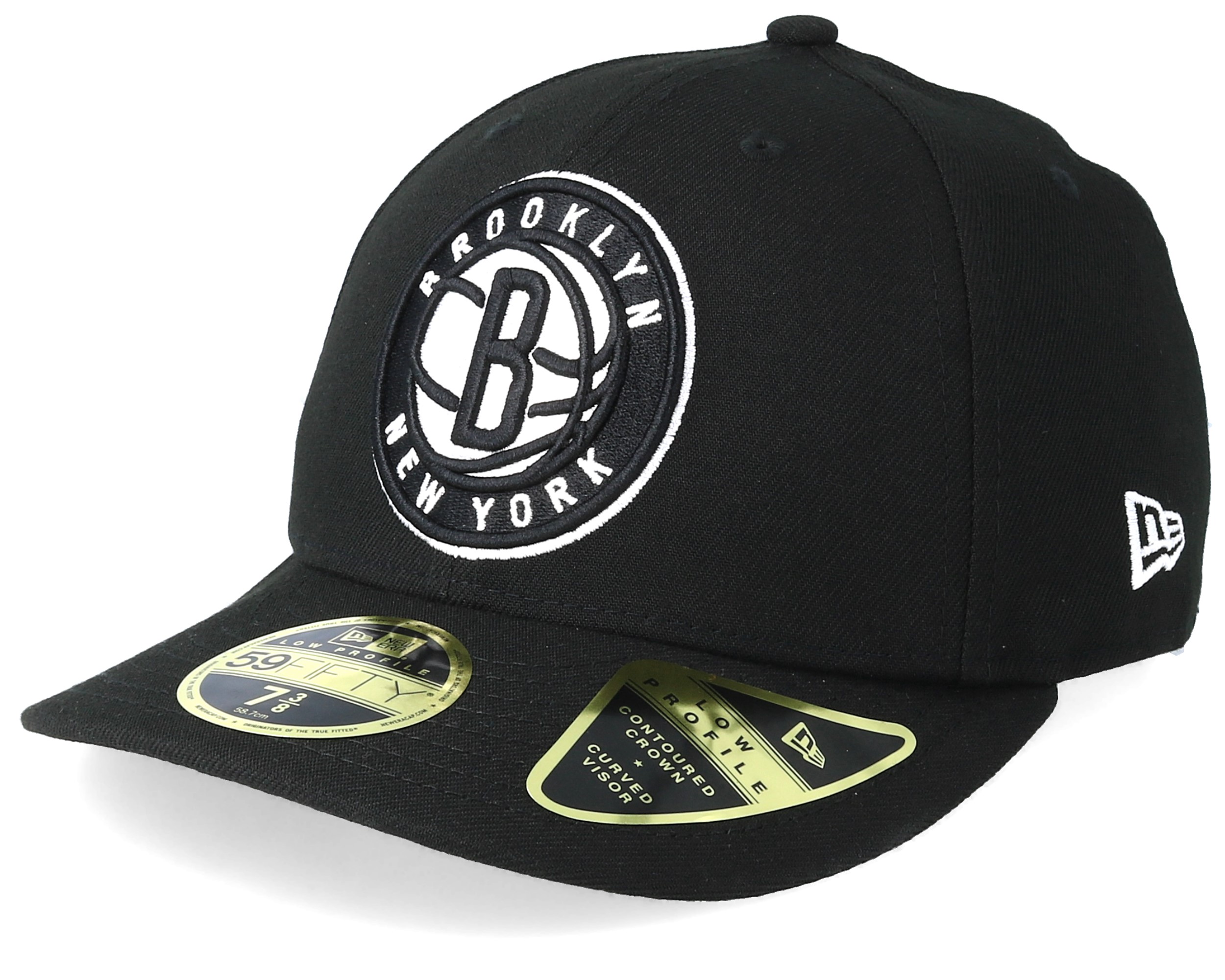 Brooklyn Nets Low Profile 59Fifty Black Fitted New Era caps Hatstore.dk
