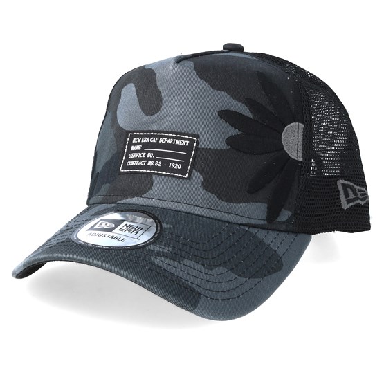 new era camo trucker