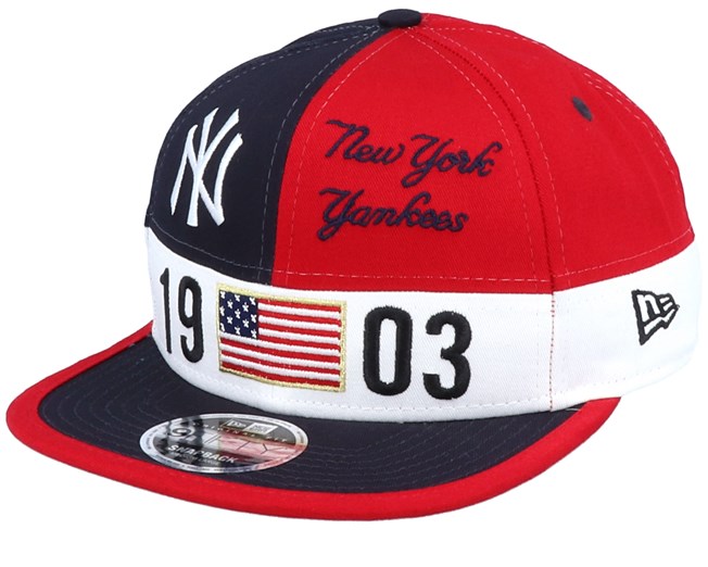 New York Yankees Colour Block Lg 9fifty Navy Red Snapback New Era Caps Hatstoreworld Com