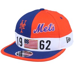 navy blue and white mets hat