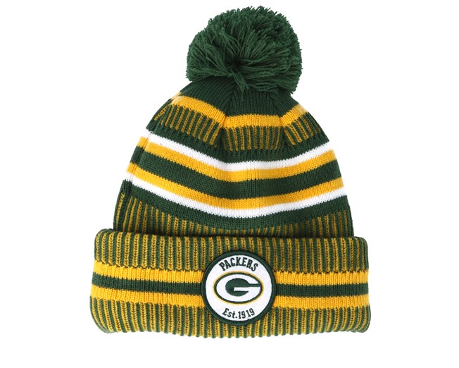 Green Bay Packers On Field 19 Sport Knit Green/Yellow Pom - New Era huer - Hatstore.dk