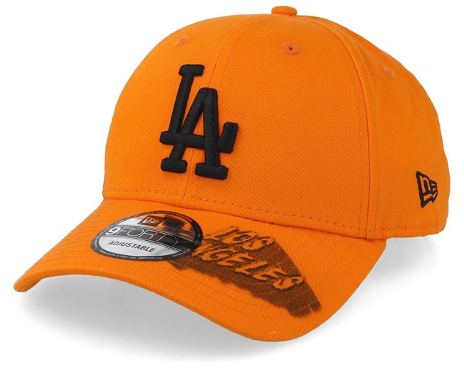 black and orange dodgers hat