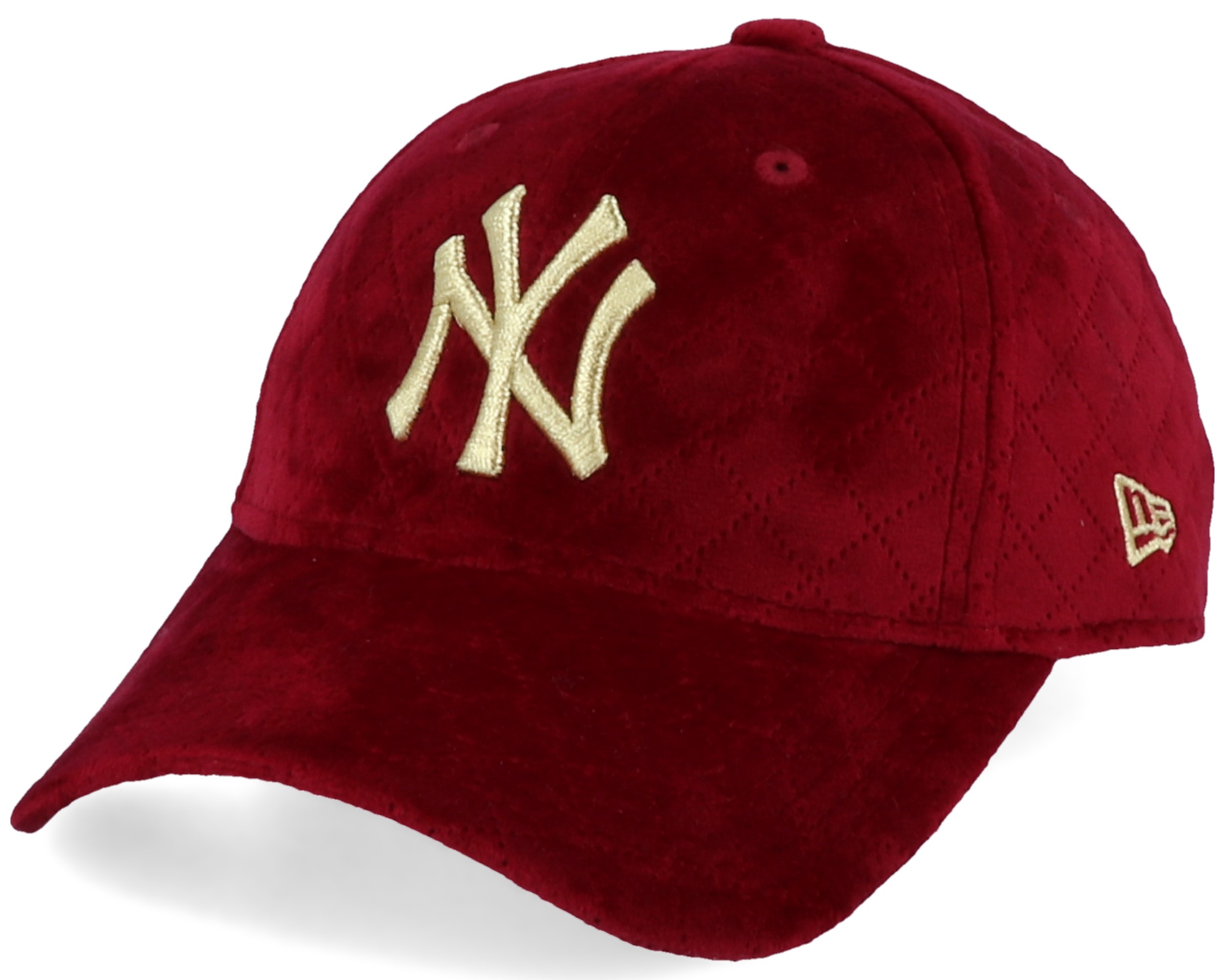 New York Yankees Women MLB Quilted 9Forty Red/Gold Adjustable New Era caps