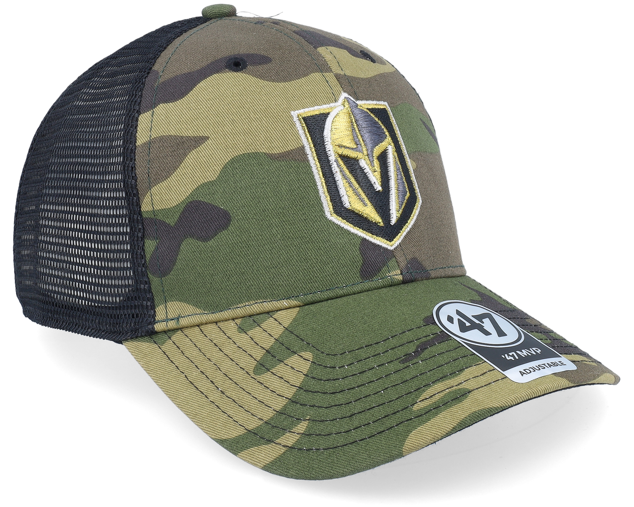 Casquette Snapback Vegas Golden Knights '47 - Maille Et Devant Structuré, Noire, Officielle NHL, Taille Unique