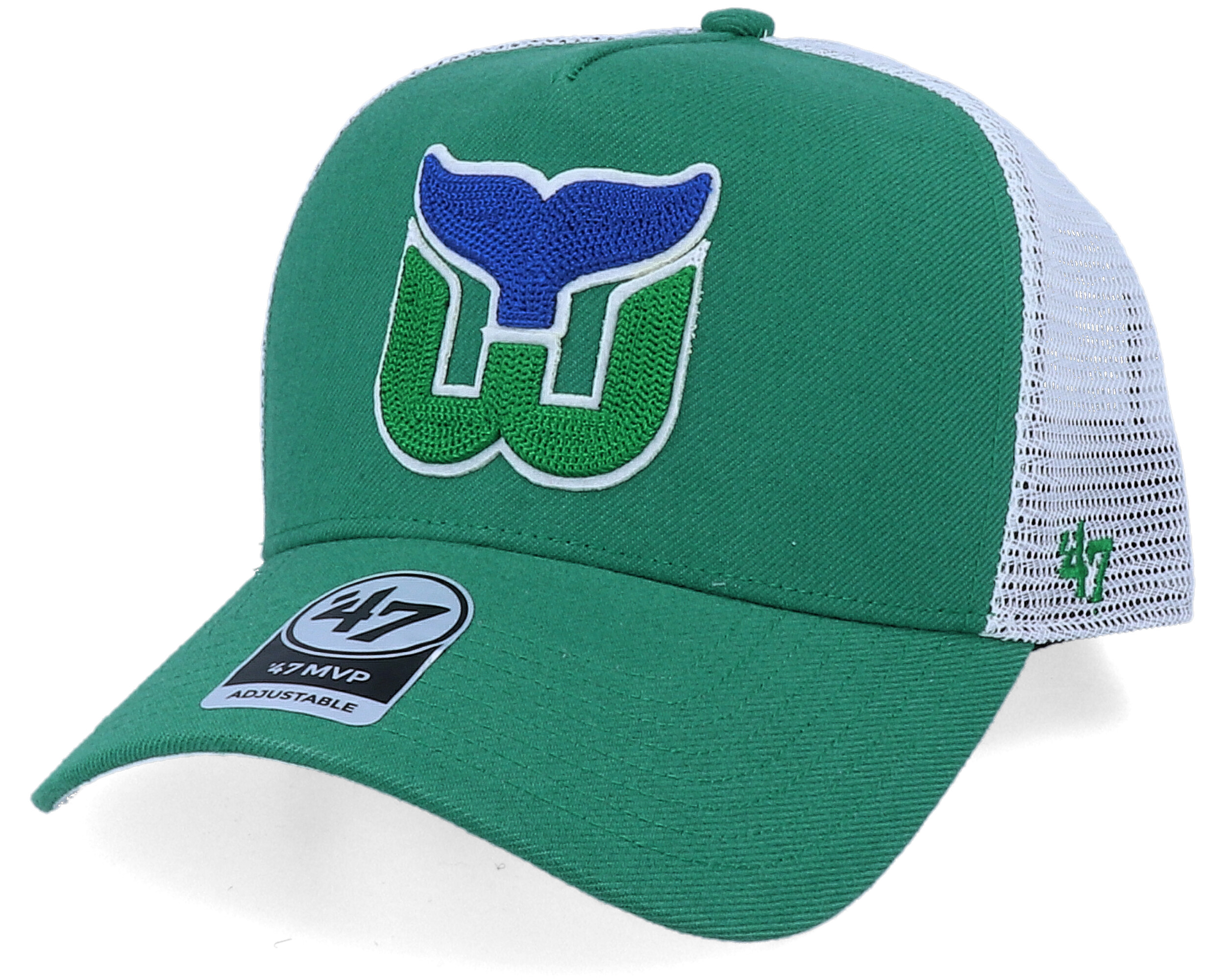 Hartford Whalers Mvp DT Chain Link Kelly Green/White Trucker 47 Brand