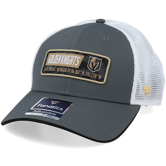 Vegas Golden Knights Iconic Defender Dark Shadow White Trucker Fanatics Caps Hatstore Co Za