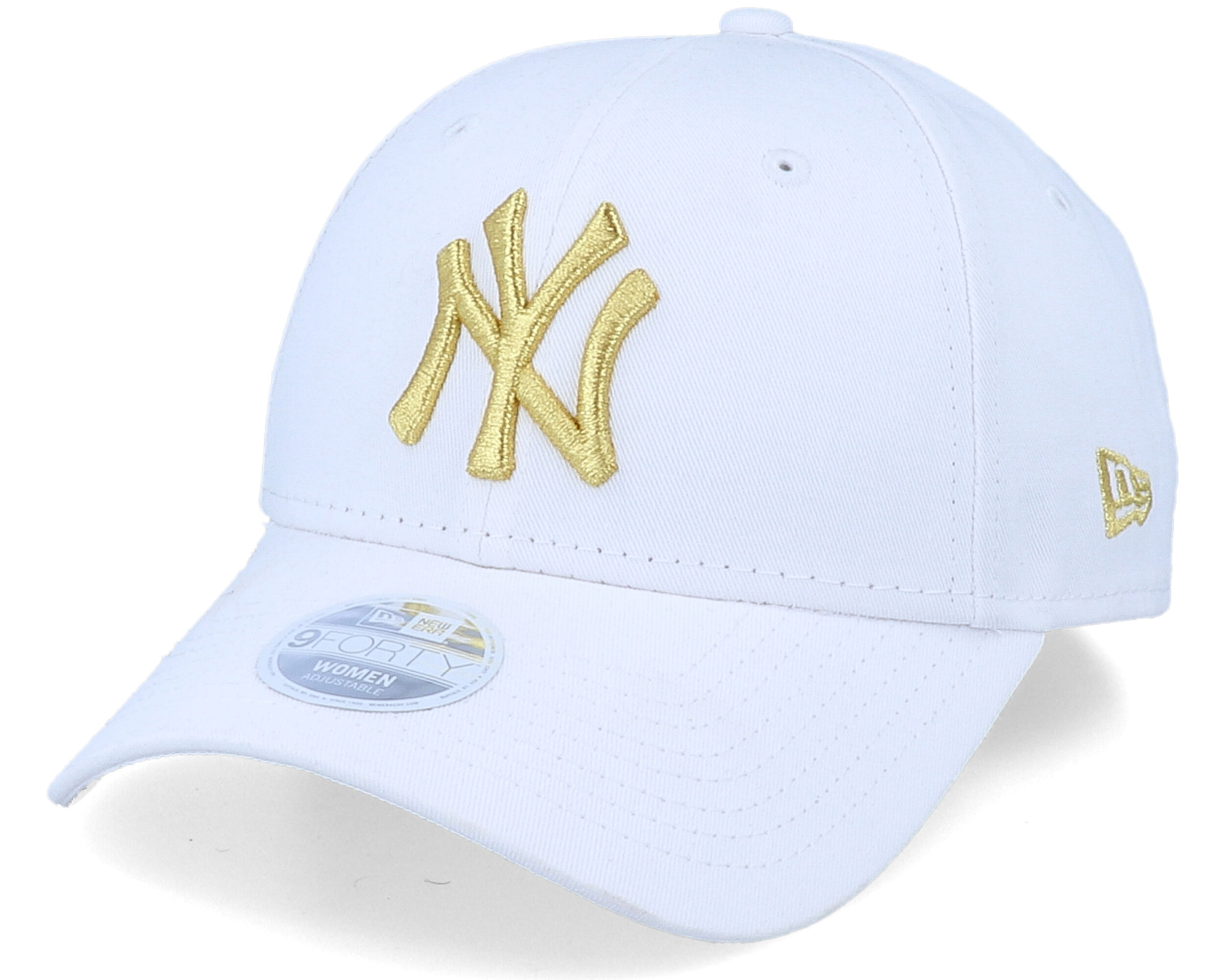 New York Yankees New York Yankees Womens Metallic 9Forty White/Gold